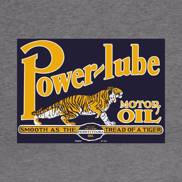 Power Lube Motor Oil old sign reproduction by Hit the Road Designs